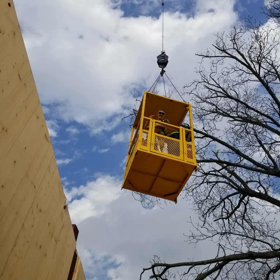 Driveway entry white facade