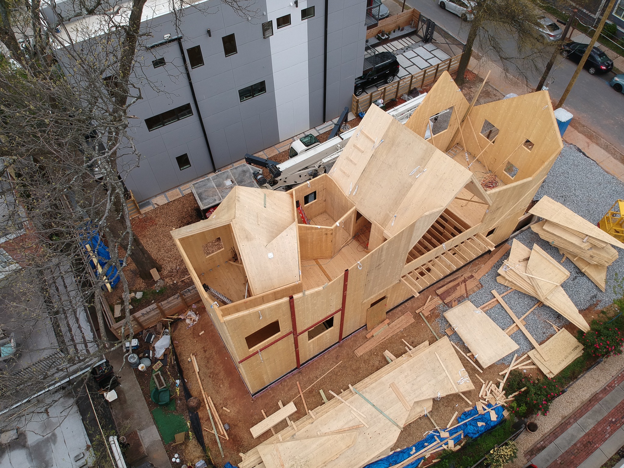 CLT roof assembly and geometry